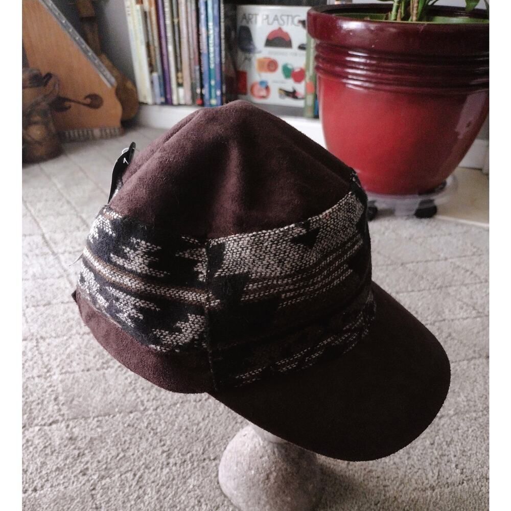 NWT Scala Multi-color Blanket Wool Cadet Cap Hat - Picture 7 of 7